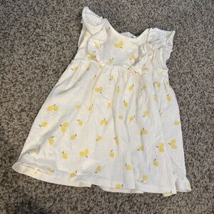 Cream lemon cotton dress